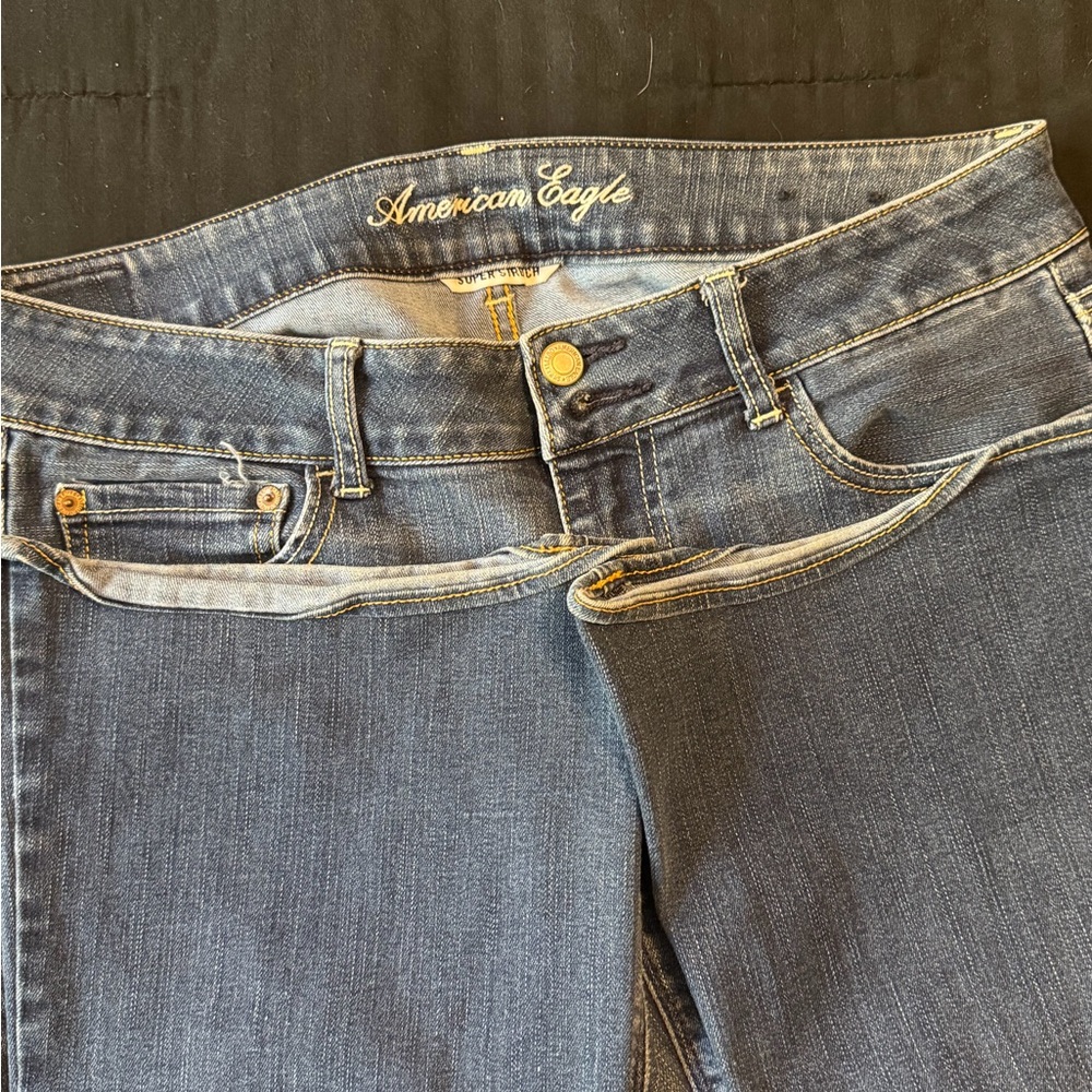 American Eagle Outfitters Women's Dark Blue Skinny Jeans